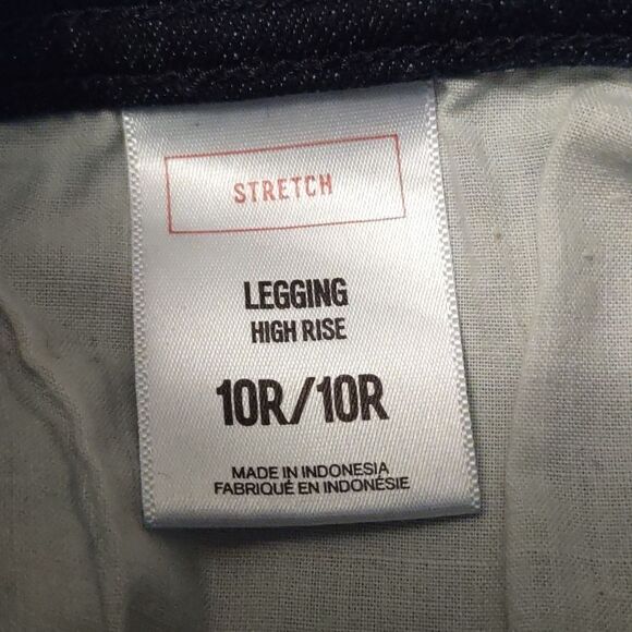 Express Women's Size 10 high rise stretch denim legging lace up front side zip - Picture 5 of 8